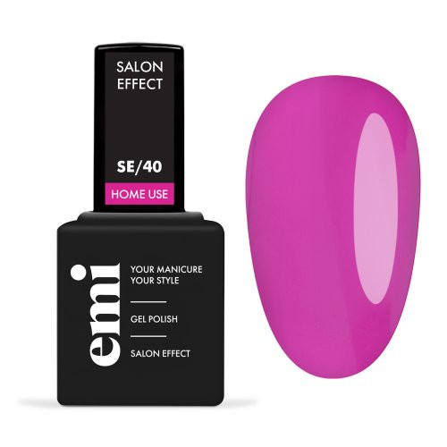 E.Mi E.MiLac Salon Effect Gel Nail Polish Gelinis nagų lakas, 40 Fuchsia