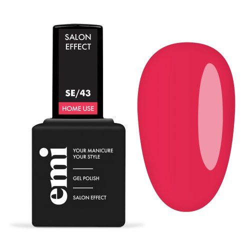 E.Mi E.MiLac Salon Effect Gel Nail Polish Gelinis nagų lakas, 43 Scarlet