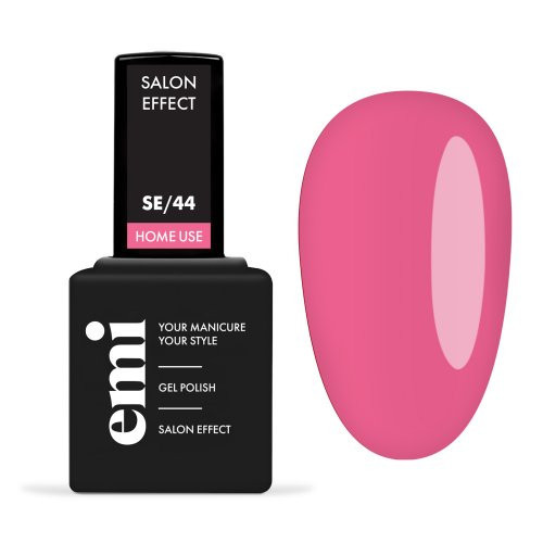 E.Mi E.MiLac Salon Effect Gel Nail Polish Gelinis nagų lakas, 44 Pink