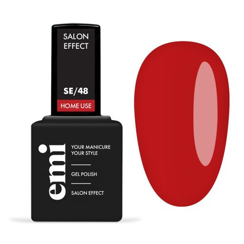 E.Mi E.MiLac Salon Effect Gel Nail Polish Gelinis nagų lakas, 48 Red