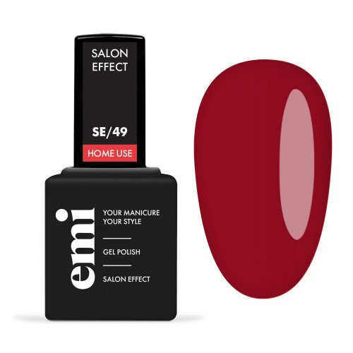 E.Mi E.MiLac Salon Effect Gel Nail Polish Gelinis nagų lakas, 49 Rose Red