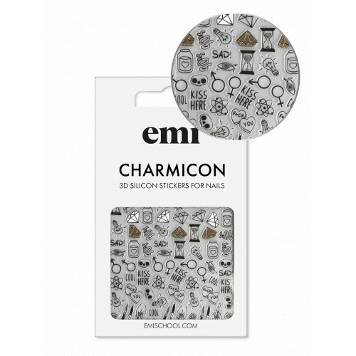 E.Mi Charmicon Silicone Stickers Lipdukai nagams, #189 Оwn Atmosphere