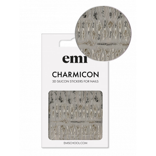 E.Mi Charmicon Silicone Stickers Lipdukai nagams, #231 Flowers and Phrases