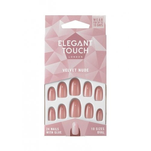 Elegant Touch Colour Nails- Oval Priklijuojami dirbtiniai nagai, Velvet Nude*