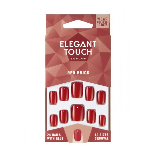 Elegant Touch Colour Nails- Squoval Priklijuojami dirbtiniai nagai, Red Brick*