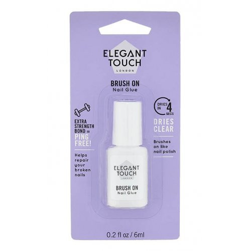 Elegant Touch Brush On Nail Glue Dirbtinių nagų klijai, 6ml