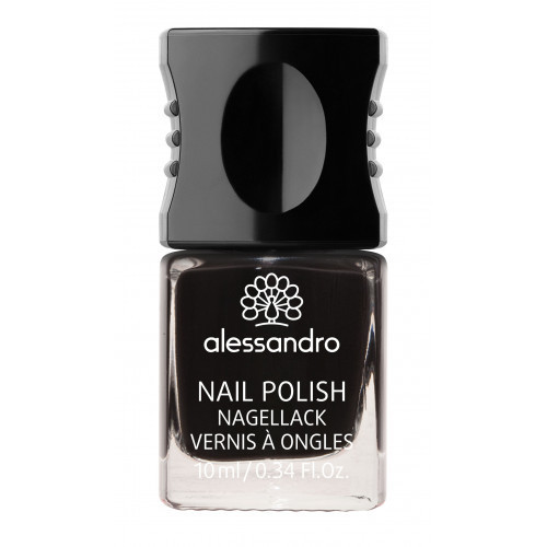 Alessandro Nail Polish Nagų lakas, 177 Midnight Black