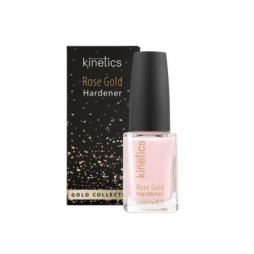 Kinetics Rose Gold Hardener Rožinio aukso stipriklis nagams, 15ml