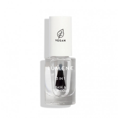 Lumene 3in1 Base & Top Coat Nagų lako pagrindas ir viršutinis sluoksnis, 5ml