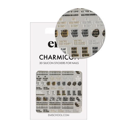 E.Mi Charmicon Silicone Stickers Lipdukai nagams, #240 Beauty in Details