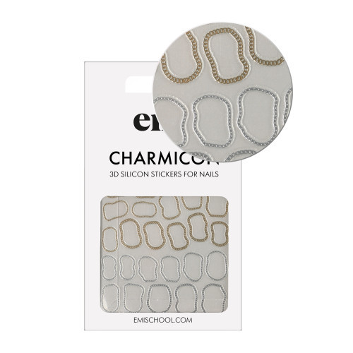 E.Mi Charmicon Silicone Stickers Lipdukai nagams, #241 Abstract Chains
