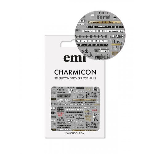 E.Mi Charmicon Silicone Stickers Lipdukai nagams, #167 Cheeky