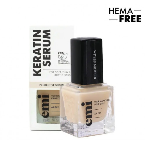 E.Mi Keratin Serum Nail Treatment Stipriklis sausiems ir trapiems nagams, 9ml