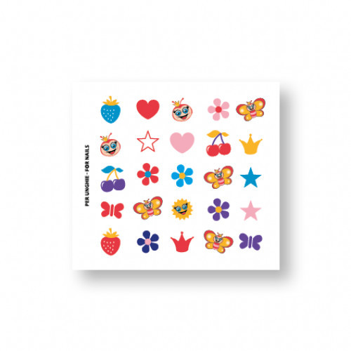 Lallabee Body Tattoos & Nail Stickers Nagų lipdukai ir laikinos tatuiruotės, Small