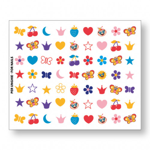 Lallabee Body Tattoos & Nail Stickers Nagų lipdukai ir laikinos tatuiruotės, Large