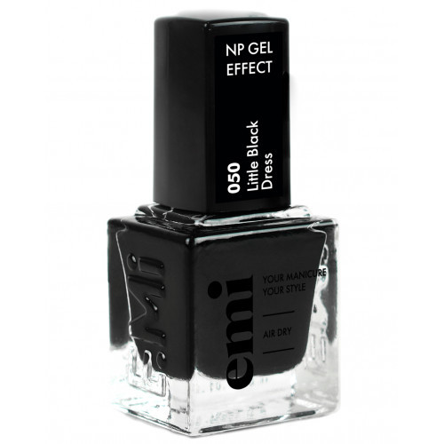 E.Mi Nail Polish Gel Effect Nagų lakas,  Black Dress