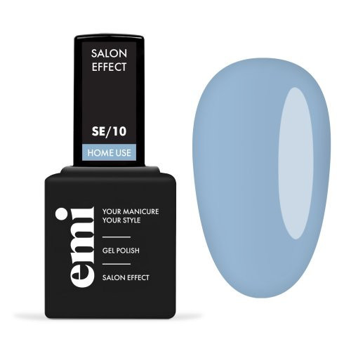 E.Mi E.MiLac Salon Effect Gel Nail Polish Gelinis nagų lakas, 10 Light Blue