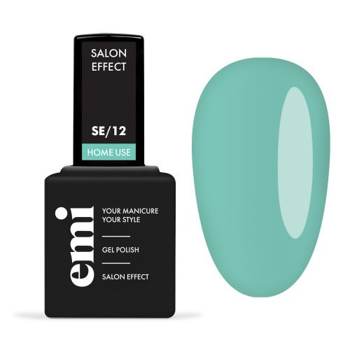 E.Mi E.MiLac Salon Effect Gel Nail Polish Gelinis nagų lakas, 12 Azure