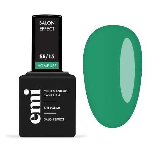 E.Mi E.MiLac Salon Effect Gel Nail Polish Gelinis nagų lakas, 15 Forest Green