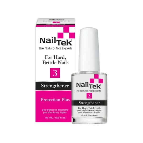 Nail Tek Protection Plus 3 nagų stipriklis silpniems, sausiems, lūžinėjantiems nagams 15ml.
