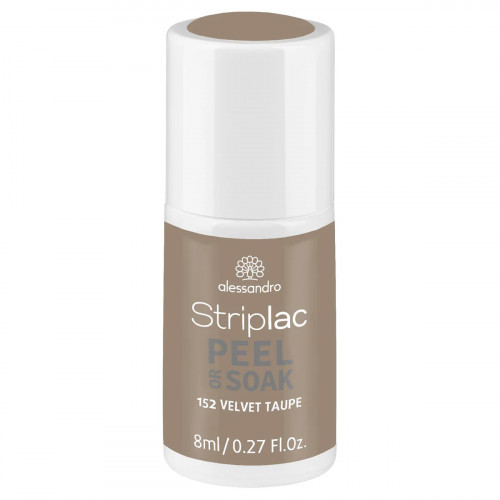 Alessandro Striplac Peel Or Soak Nagų lakas, 152 Velvet Taupe