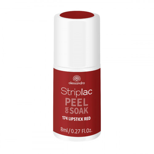 Alessandro Striplac Peel Or Soak Nagų lakas, 174 Lipstick Red