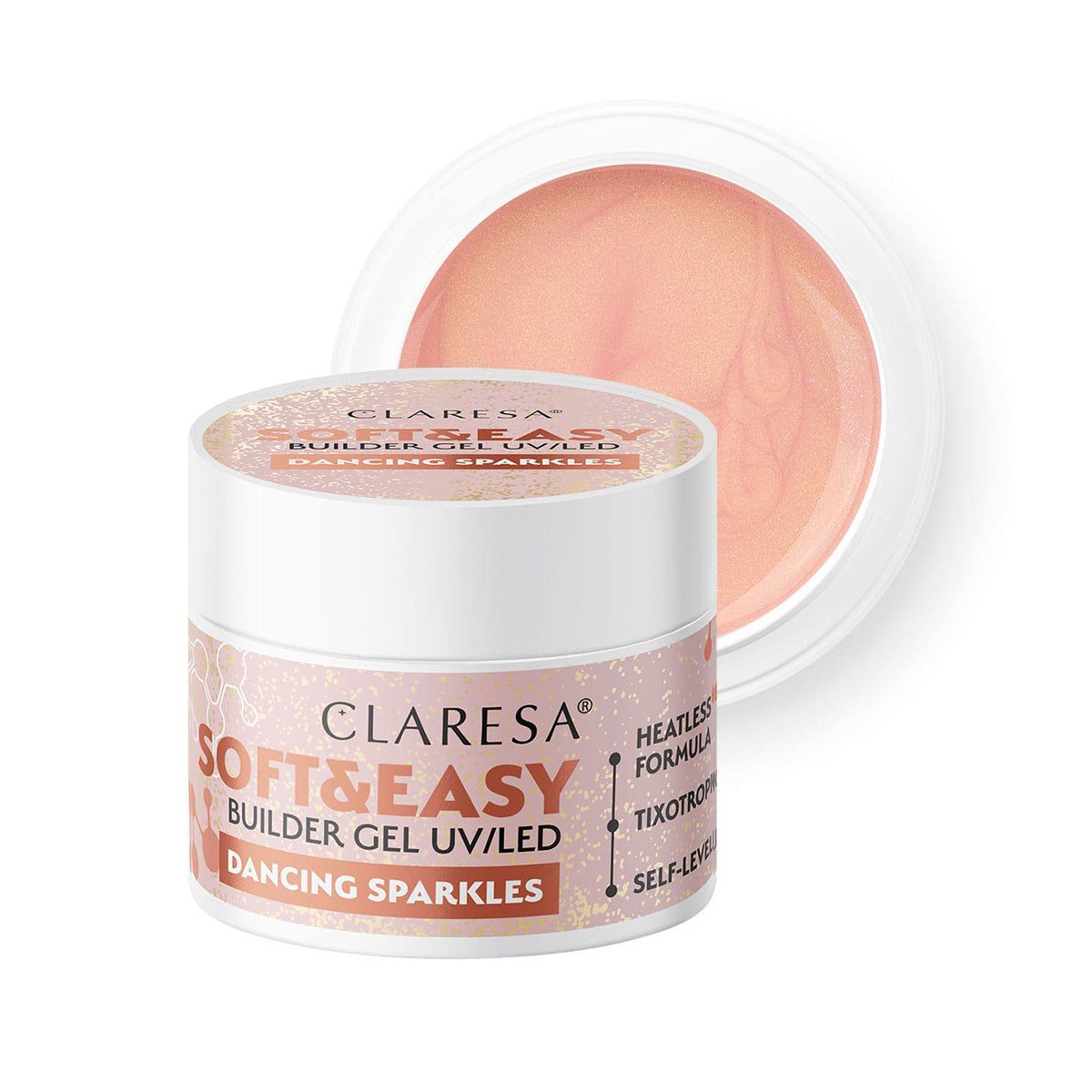 CLARESA nagų gelis Soft&Easy Dancing Sparkles, 12 g