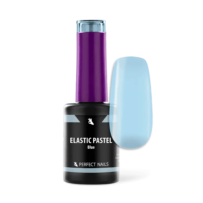 PERFECT NAILS Elastic Pastel guminis bazės pagrindas BLUE, 8 ml.