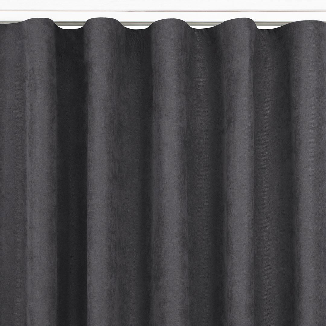 Naktinė užuolaida MILANA CHARCOAL PLEAT, 220x245 cm