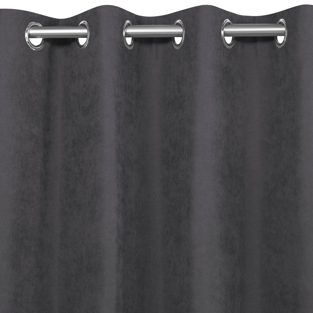Naktinė užuolaida MILANA CHARCOAL EYELETS, 220x175 cm