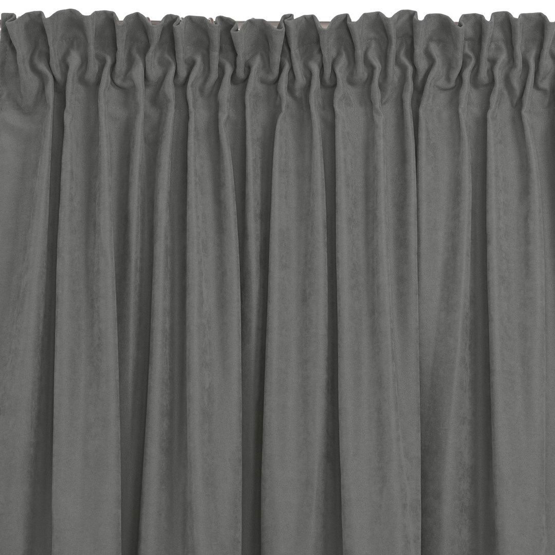 Naktinė užuolaida MILANA GREY PLEAT, 220x225 cm