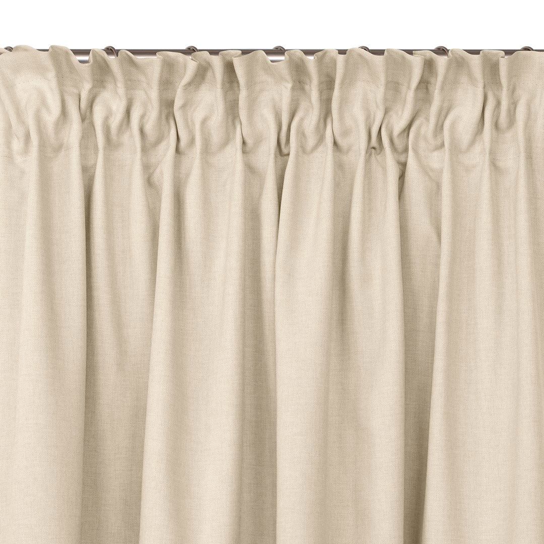 Naktinė užuolaida CARMENA  CREAM PLEAT, 220x225 cm