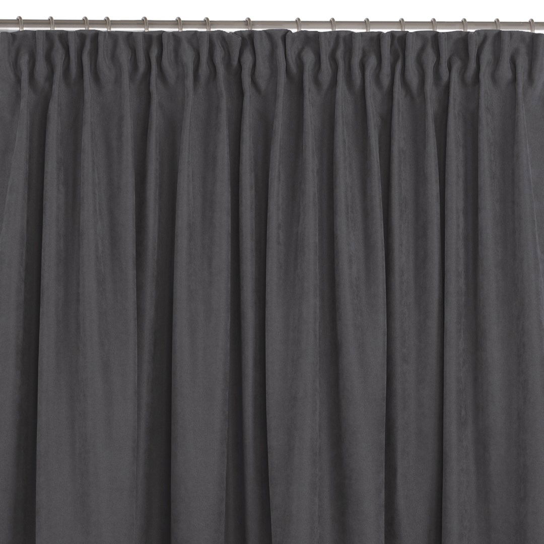 Naktinė užuolaida MILANA CHARCOAL PLEAT, 220x270 cm