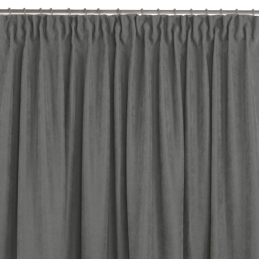 Naktinė užuolaida MILANA GREY PLEAT, 220x245 cm