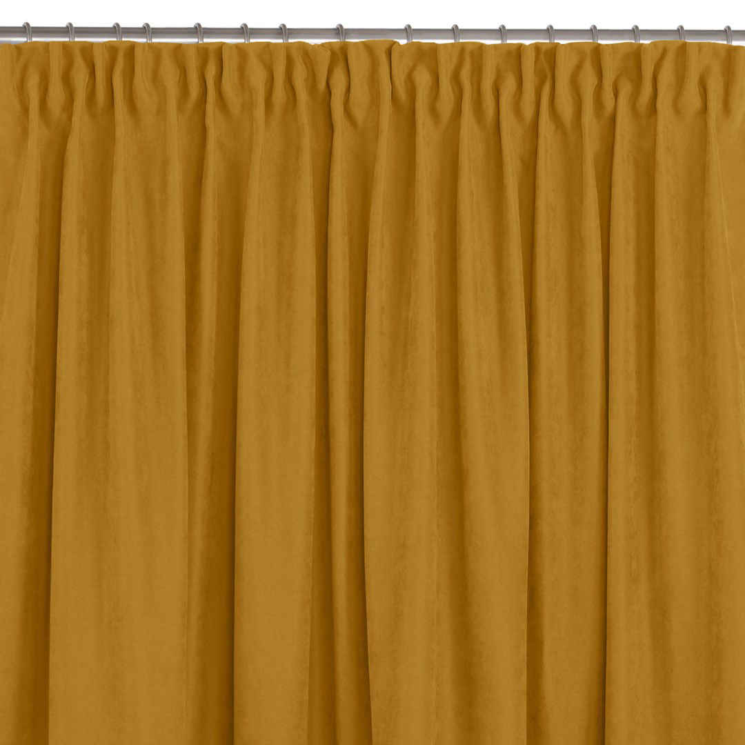 Naktinė užuolaida MILANA MUSTARD PLEAT, 220x225 cm