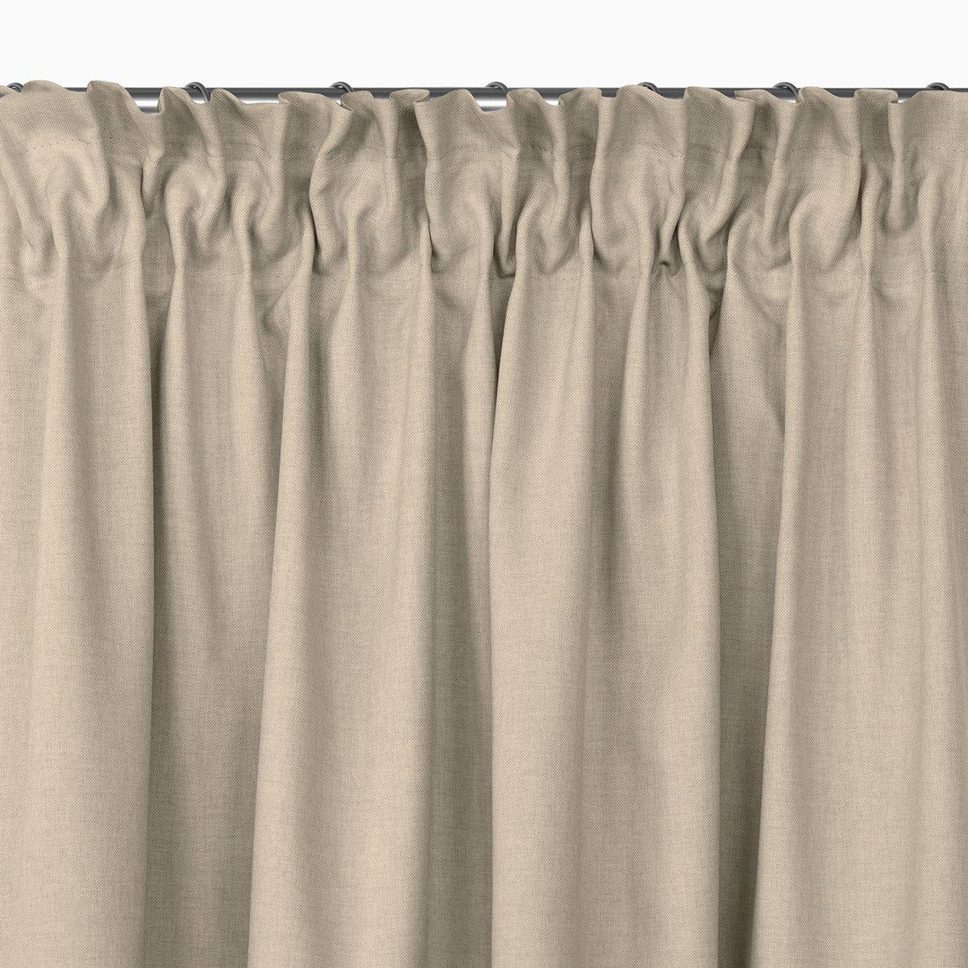 Naktinė užuolaida CARMENA  BEIGE PLEAT, 150x225 cm