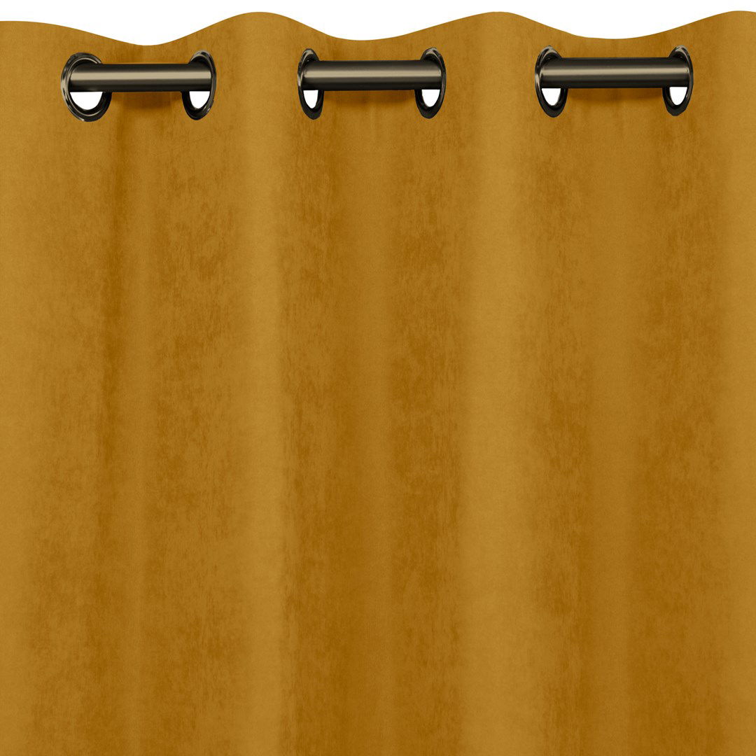 Naktinė užuolaida MILANA MUSTARD EYELETS, 220x175 cm