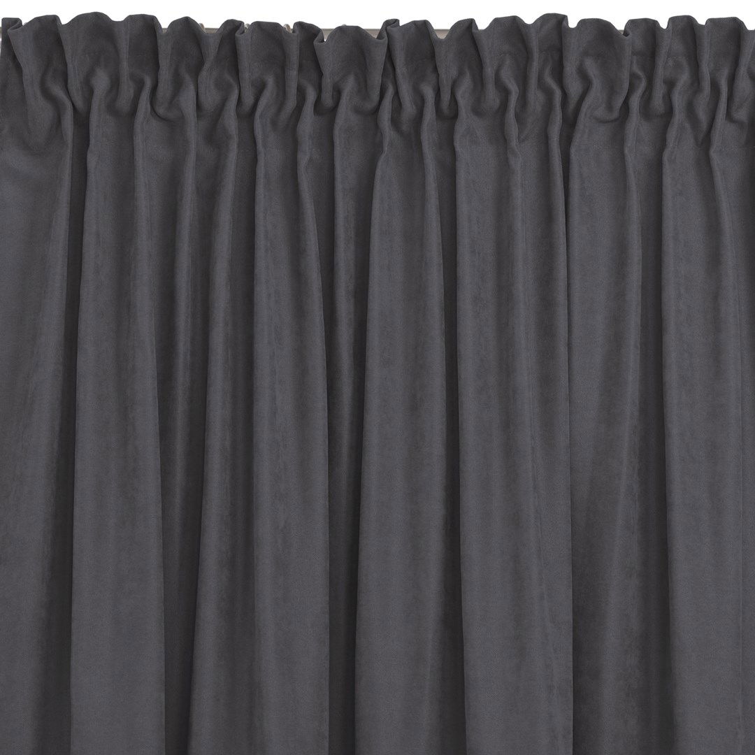 Naktinė užuolaida MILANA CHARCOAL PLEAT, 220x175 cm