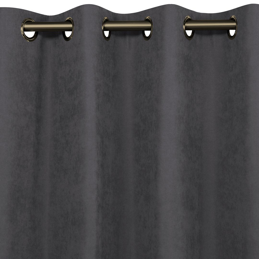 Naktinė užuolaida MILANA CHARCOAL EYELETS, 220x225 cm