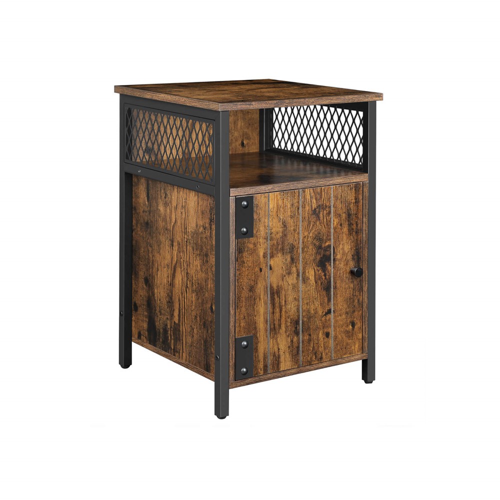 Staliukas spintelė prie lovos industrinio stiliaus | "Rustic" ruda