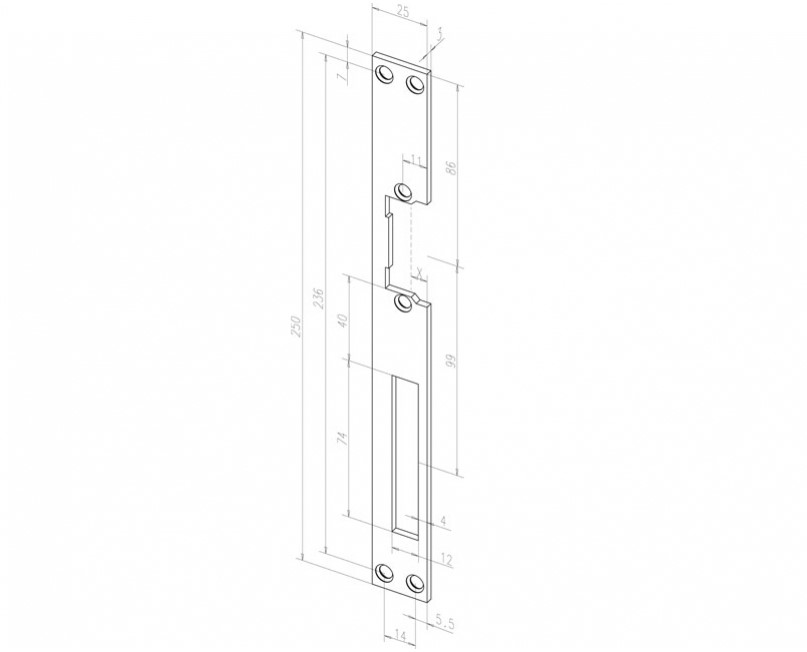 El. sklendės juosta EFF EFF - ASSA ABLOY 02140