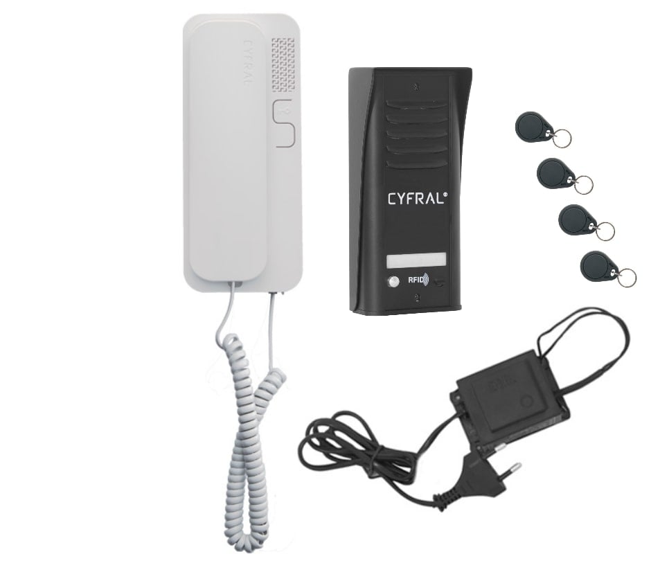 Audio telefonspynės komplektas CYFRAL COSMO R-1 juodas