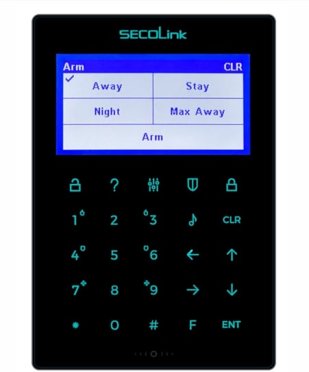 Klaviatūra SECOLINK KM25M (juoda, LCD, balso pranešimai, liečiamas ekranas)