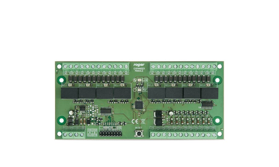 Išplėtimo modulis I/O ROGER XM-8DR-BRD (RACS 4, 8 įėjimai, 8 reliniai išėjimai)
