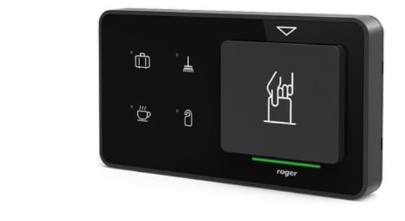 Skaitytuvas ROGER MCT86M-IO-CH-HR (RACS 5 AIR, su integruotu I/O reliniu moduliu, programuojami mygtukai, vidaus)