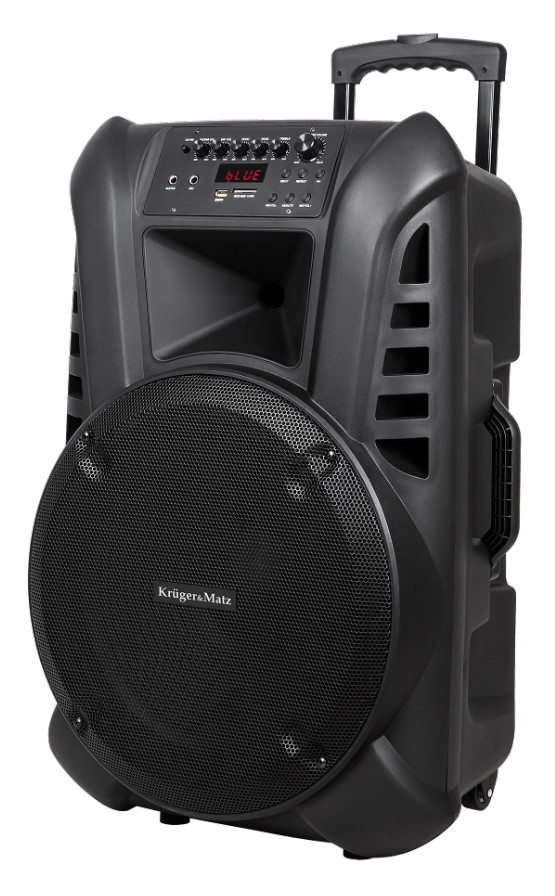 Nešiojama Garso Sistema 15" 60W RMS su 2 Belaidžiais UHF Rankiniais Mikrofonais Ir FM Imtuvu