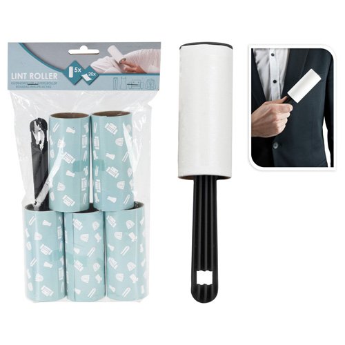 Pūkų rinkiklių rinkinys LINT ROLLER, 5 vnt