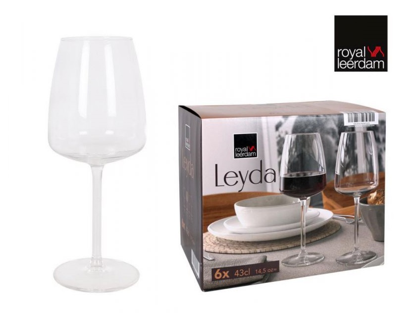 Taurės vynui 430ml 6vnt LEYDA