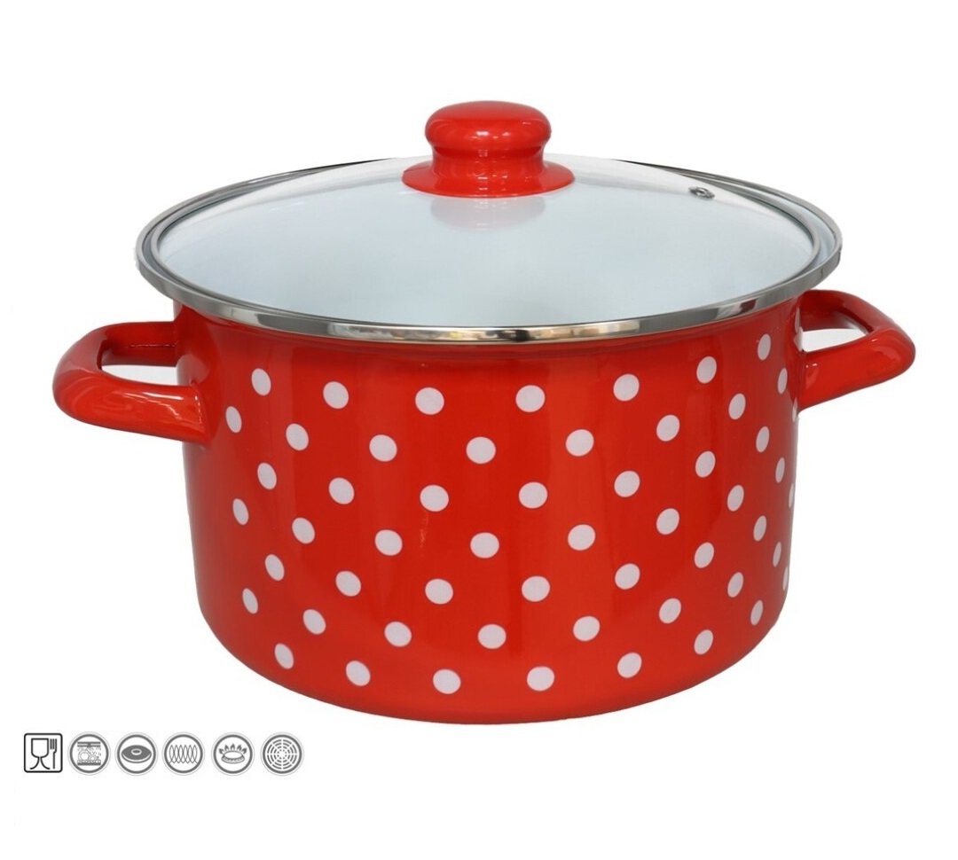 Puodas emal. 24cm 4.8L s/d indukc. JAEN M