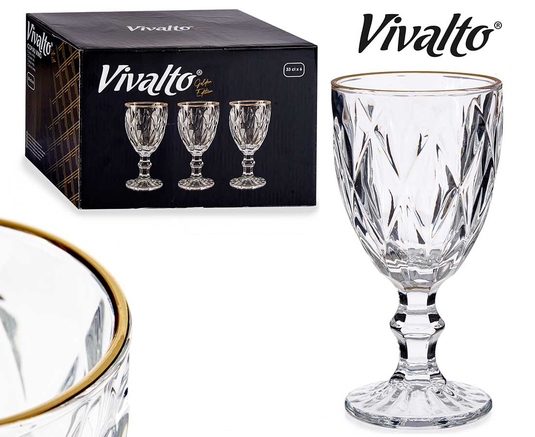 Taurės vynui 330ml 6vnt DIAMOND AU